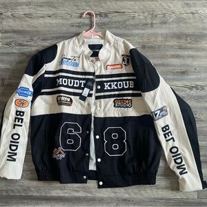 NWT Fashion Nova Women’s 2-in-1 Detachable Cropped Racing Jacket